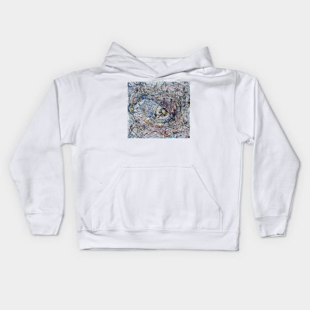 Pollock's eye Kids Hoodie by KissArt